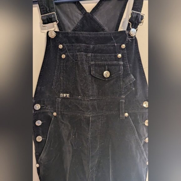 French Toast Black Velvet Overalls - Youth Size 12 - Picture 2 of 4